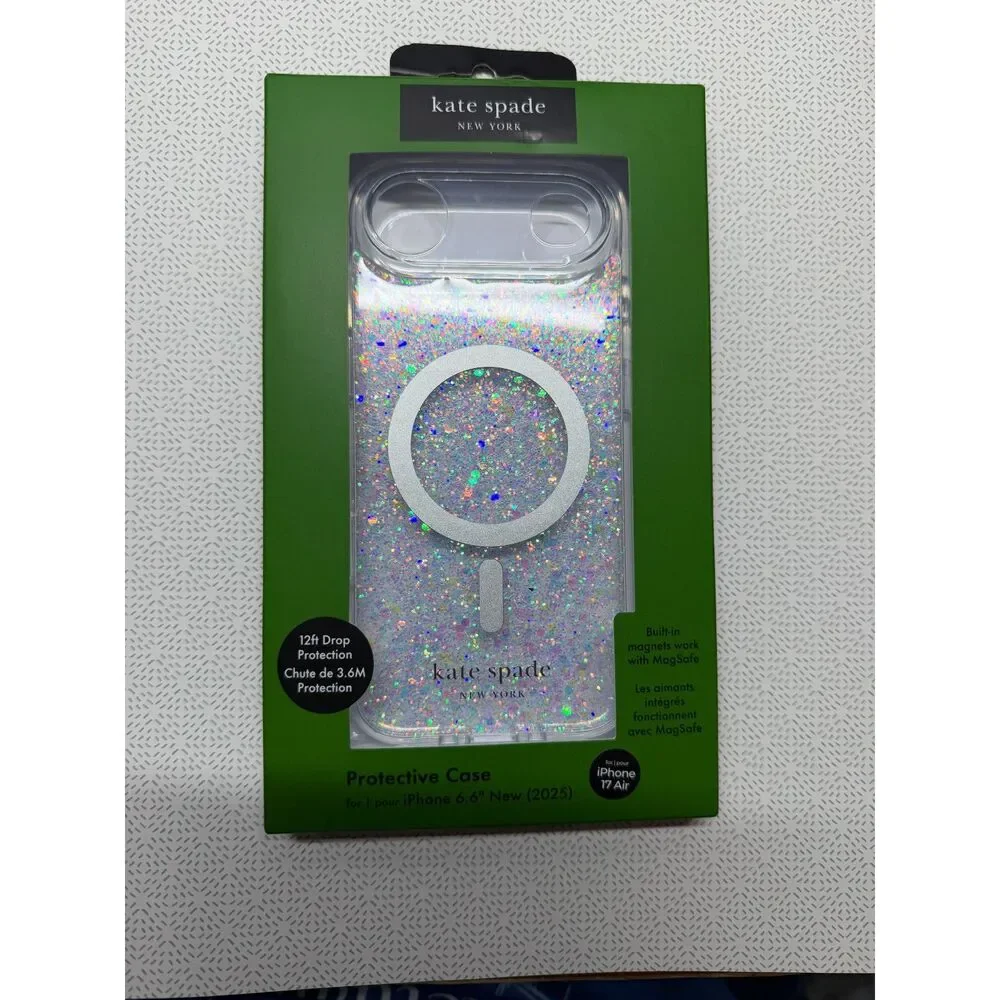 Kate Spade iPhone 17 Air MagSafe Case Chunky Glitter Iridescent Case Mate